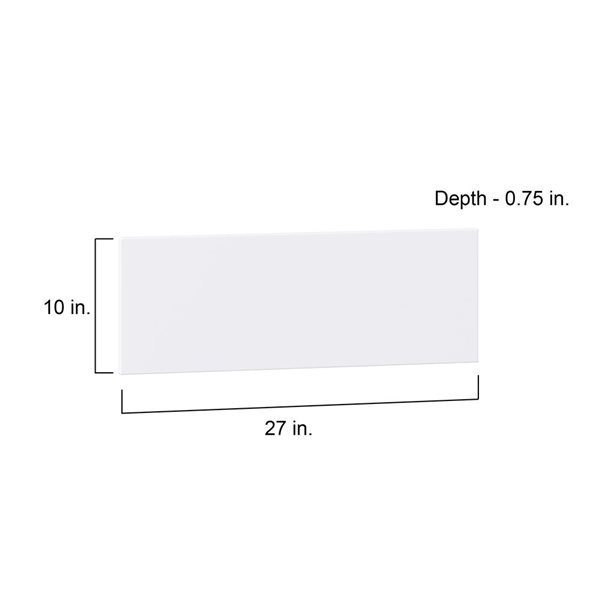 Hugo&Borg Lasalle 27 x 10 x 0.75-in Cabinet Drawer Front - White