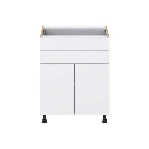 Hugo&Borg Lasalle 27 x 34.5 x 24.88-in Glacier White Door and Drawer Base Semi-Custom Cabinet