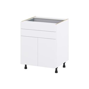 Hugo&Borg Lasalle 27 x 34.5 x 24.88-in Glacier White Door and Drawer Base Semi-Custom Cabinet