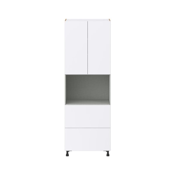 Hugo&Borg Lasalle 30 x 89.5 x 24.88-in Glacier White Door and Drawer Pantry Semi-Custom Cabinet