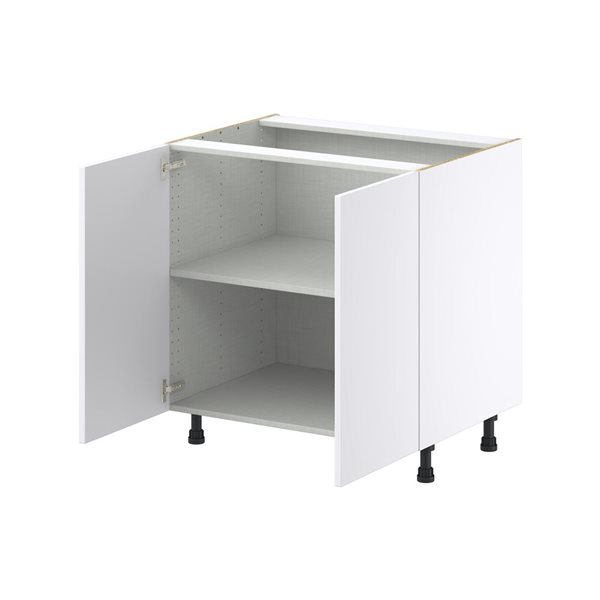 Hugo&Borg Lasalle 33 x 34.5 x 24.88-in Glacier White Door Base Semi-Custom Cabinet