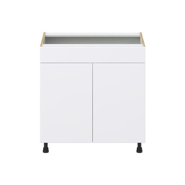 Hugo&Borg Lasalle 33 x 34.5 x 24.88-in Glacier White Door and Drawer Base Semi-Custom Cabinet