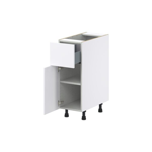 Hugo&Borg Lasalle 12 x 34.5 x 24.88-in Glacier White Door and Drawer Base Semi-Custom Cabinet