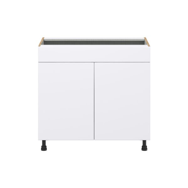 Hugo&Borg Lasalle 36 x 34.5 x 24.88-in Glacier White Sink Base Semi-Custom Cabinet