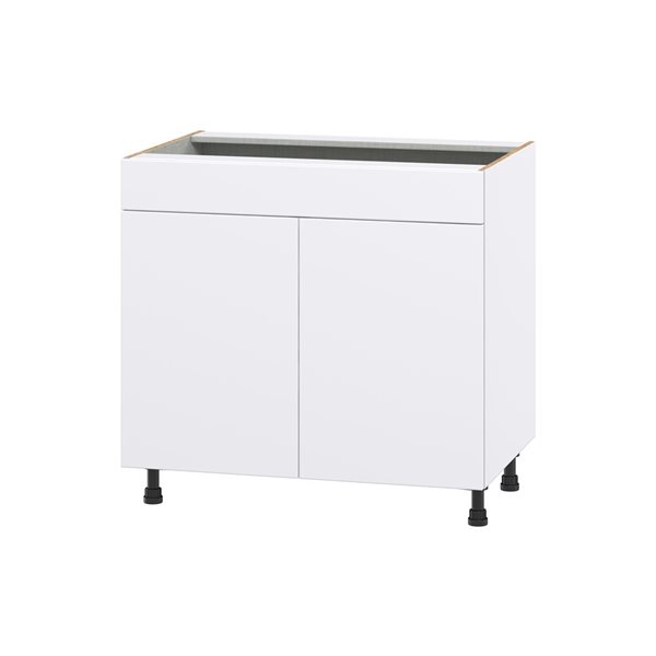 Hugo&Borg Lasalle 36 x 34.5 x 24.88-in Glacier White Sink Base Semi-Custom Cabinet