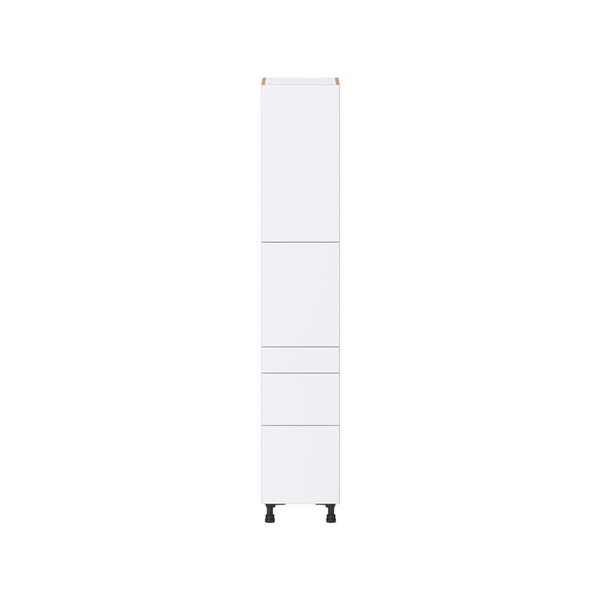 Hugo&Borg Lasalle 15 x 84.5 x 24.88-in Glacier White Door and Drawer Pantry Semi-Custom Cabinet