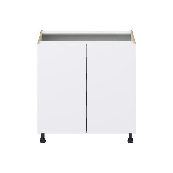 Hugo&Borg Lasalle 33 x 34.5 x 24.88-in Glacier White Door and Drawer Base Semi-Custom Cabinet