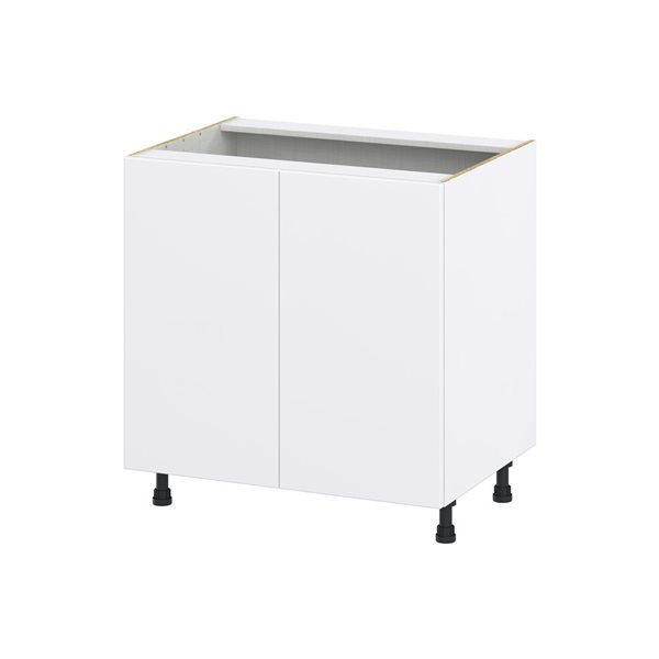 Hugo&Borg Lasalle 33 x 34.5 x 24.88-in Glacier White Door and Drawer Base Semi-Custom Cabinet