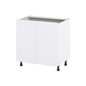 Hugo&Borg Lasalle 33 x 34.5 x 24.88-in Glacier White Door and Drawer Base Semi-Custom Cabinet