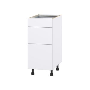 Hugo&Borg Lasalle 15 x 34.5 x 24.88-in Glacier White Drawer Base Semi-Custom Cabinet