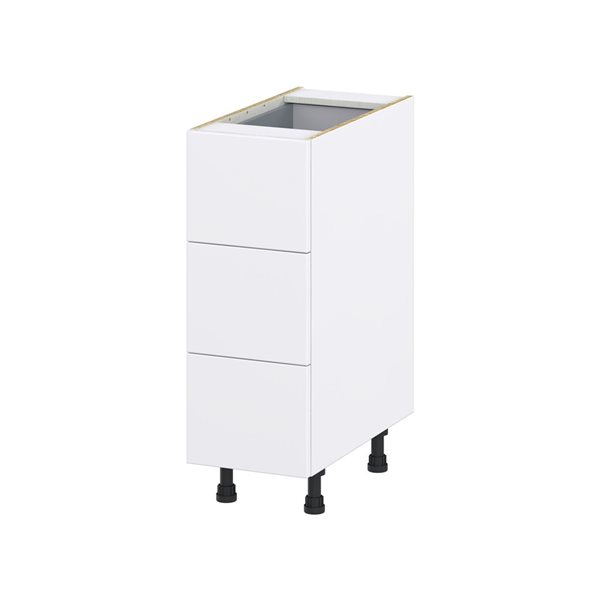 Hugo&Borg Lasalle 12 x 34.5 x 24.88-in Glacier White Drawer Base Semi-Custom Cabinet