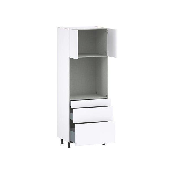 Hugo&Borg Lasalle 30 x 84.5 x 24.88-in Glacier White Door and Drawer Pantry Semi-Custom Cabinet