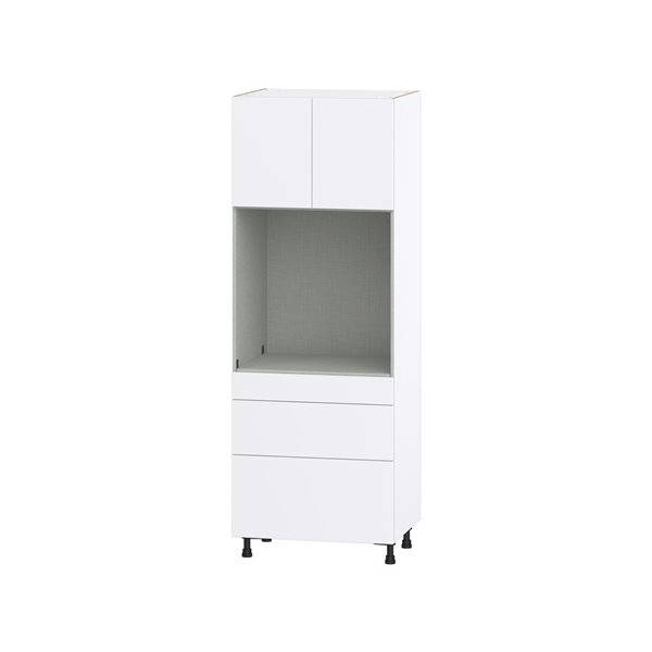 Hugo&Borg Lasalle 30 x 84.5 x 24.88-in Glacier White Door and Drawer Pantry Semi-Custom Cabinet