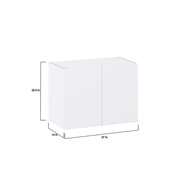 Hugo&Borg Lasalle 27 x 20 x 14.88-in Glacier White Door Wall Semi-Custom Cabinet