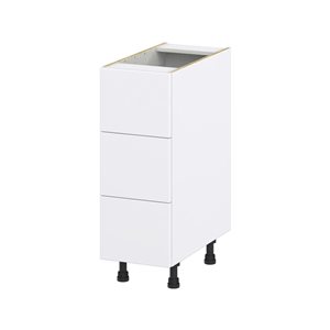 Hugo&Borg Lasalle 12 x 34.5 x 24.88-in Glacier White Drawer Base Semi-Custom Cabinet