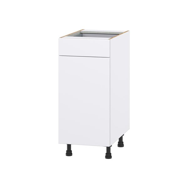 Hugo&Borg Lasalle 15 x 34.5 x 24.88-in Glacier White Door and Drawer Base Semi-Custom Cabinet