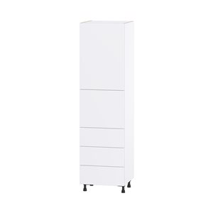 Hugo&Borg Lasalle 24 x 89.5 x 24.88-in Glacier White Door and Drawer Pantry Semi-Custom Cabinet