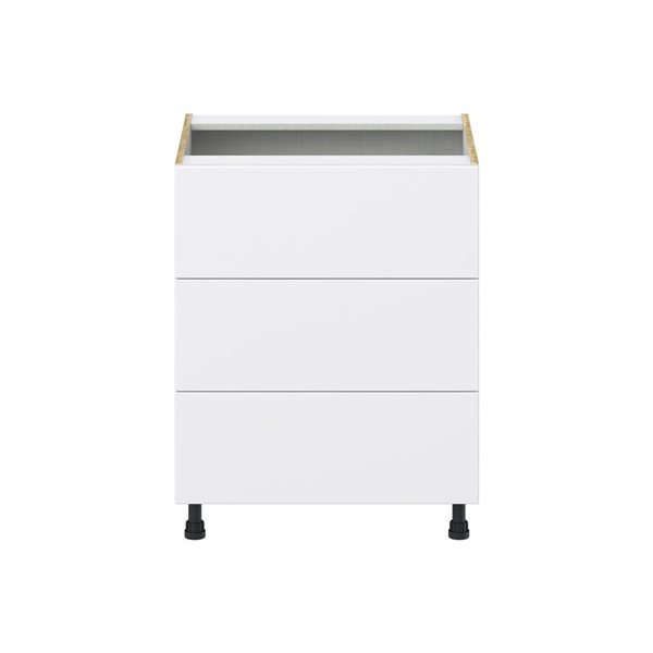 Hugo&Borg Lasalle 27 x 34.5 x 24.88-in Glacier White Drawer Base Semi-Custom Cabinet