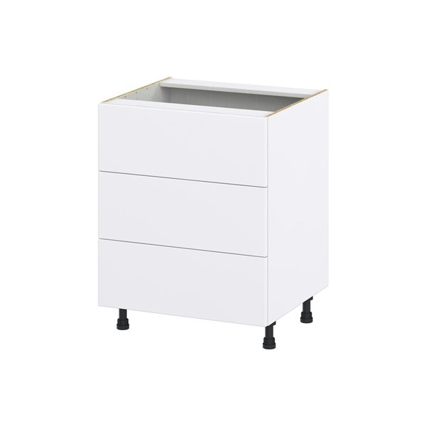 Hugo&Borg Lasalle 27 x 34.5 x 24.88-in Glacier White Drawer Base Semi-Custom Cabinet