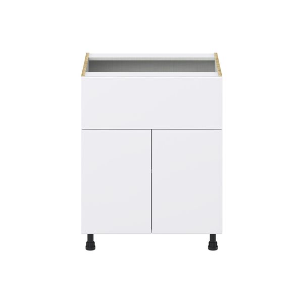 Hugo&Borg Lasalle 27 x 34.5 x 24.88-in Glacier White Door and Drawer Base Semi-Custom Cabinet