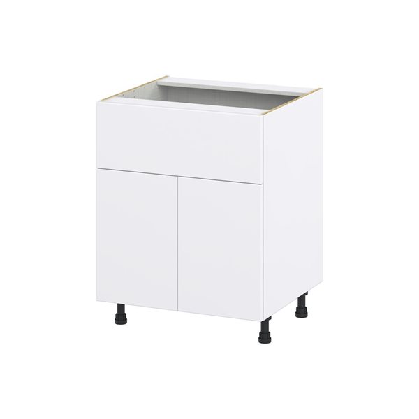 Hugo&Borg Lasalle 27 x 34.5 x 24.88-in Glacier White Door and Drawer Base Semi-Custom Cabinet