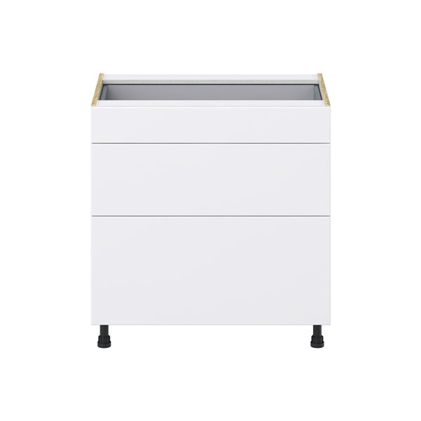 Hugo&Borg Lasalle 33 x 34.5 x 24.88-in Glacier White Drawer Base Semi-Custom Cabinet