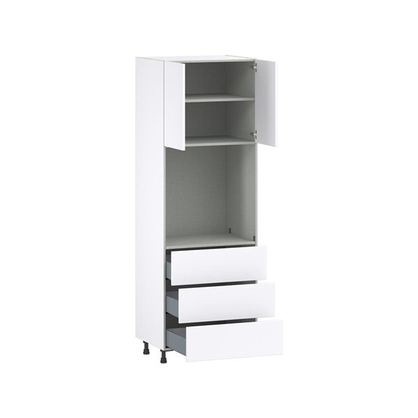 Hugo&Borg Lasalle 30 x 89.5 x 24.88-in Glacier White Door and Drawer Pantry Semi-Custom Cabinet