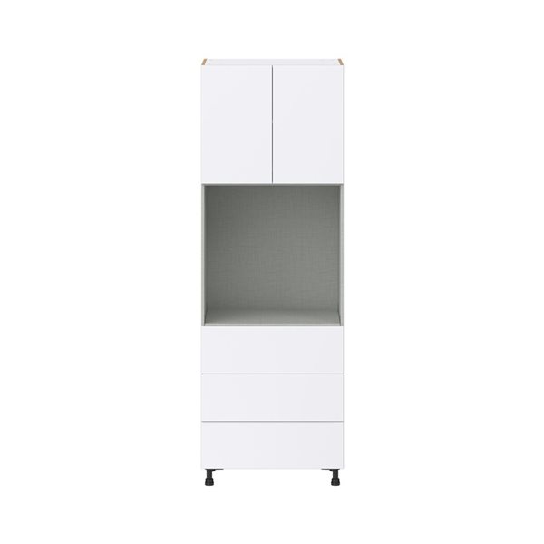 Hugo&Borg Lasalle 30 x 89.5 x 24.88-in Glacier White Door and Drawer Pantry Semi-Custom Cabinet