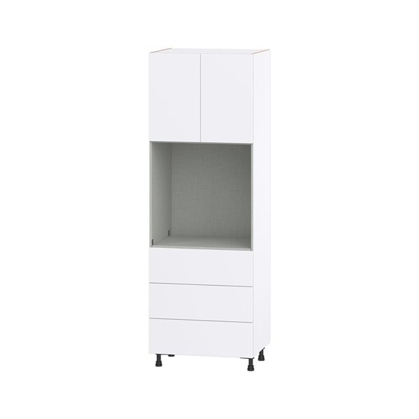 Hugo&Borg Lasalle 30 x 89.5 x 24.88-in Glacier White Door and Drawer Pantry Semi-Custom Cabinet