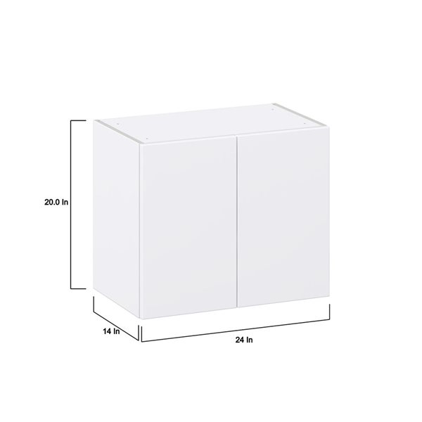 Hugo&Borg Lasalle 24 x 20 x 14.88-in Glacier White Door Wall Semi-Custom Cabinet