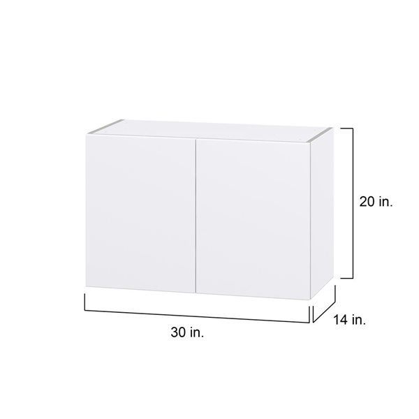 Hugo&Borg Lasalle 30 x 20 x 14.88-in Glacier White Door Wall Semi-Custom Cabinet