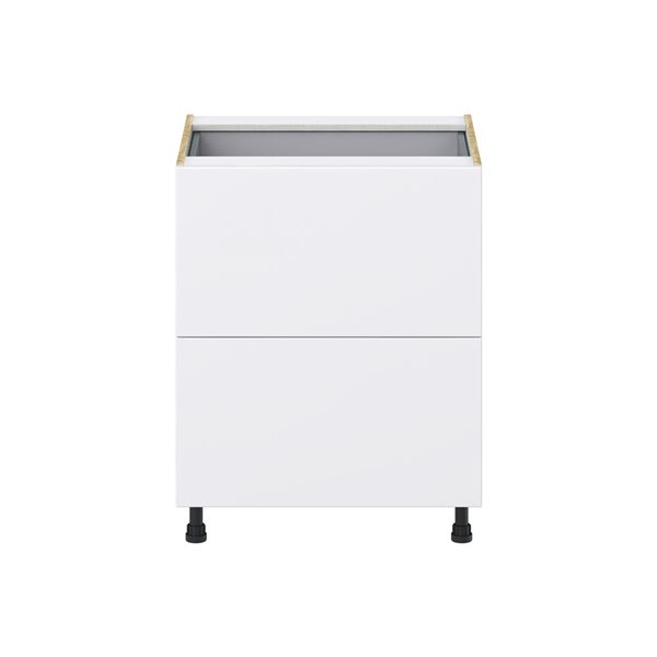 Hugo&Borg Lasalle 27 x 34.5 x 24.88-in Glacier White Drawer Base Semi-Custom Cabinet