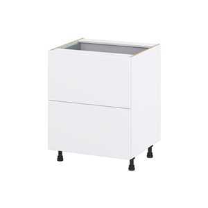 Hugo&Borg Lasalle 27 x 34.5 x 24.88-in Glacier White Drawer Base Semi-Custom Cabinet