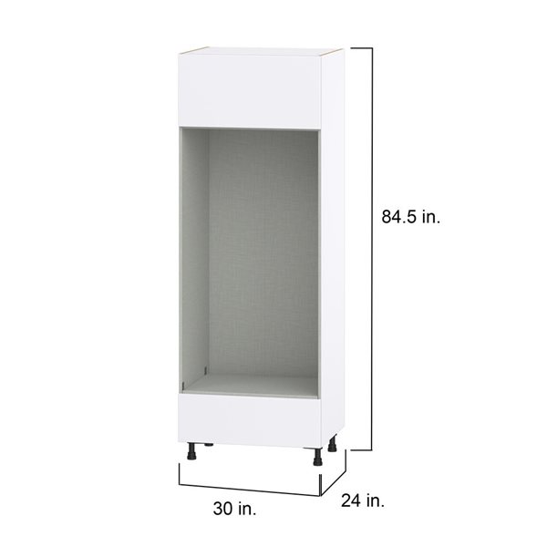 Hugo&Borg Lasalle 30 x 84.5 x 24.88-in Glacier White Door and Drawer Pantry Semi-Custom Cabinet