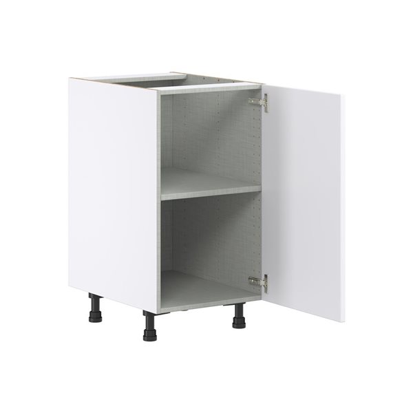 Hugo&Borg Lasalle 18 x 34.5 x 24.88-in Glacier White Door Base Semi-Custom Cabinet