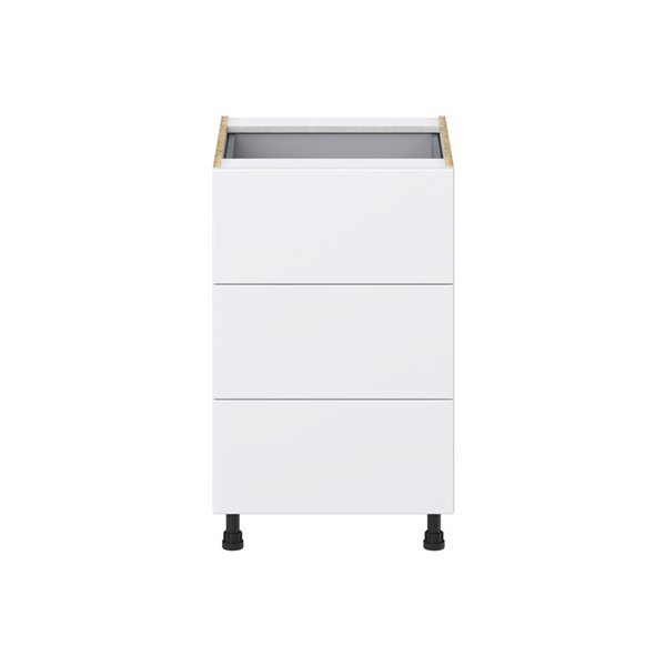 Hugo&Borg Lasalle 21 x 34.5 x 24.88-in Glacier White Drawer Base Semi-Custom Cabinet