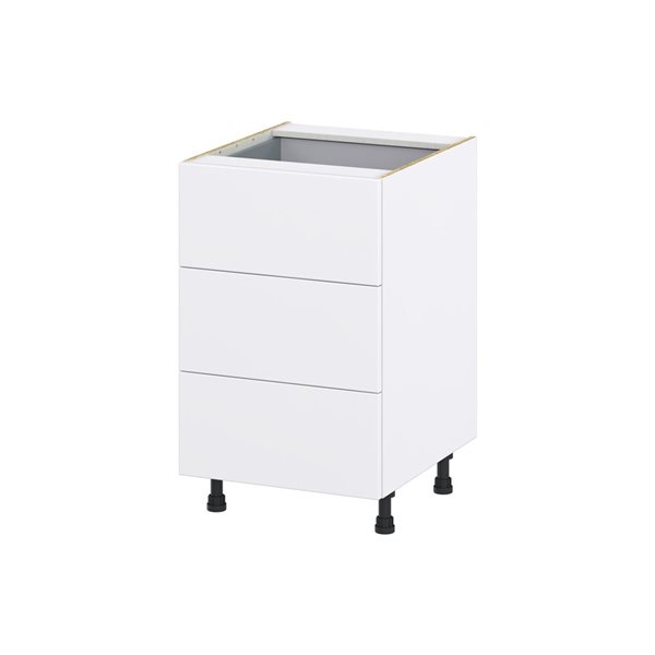 Hugo&Borg Lasalle 21 x 34.5 x 24.88-in Glacier White Drawer Base Semi-Custom Cabinet