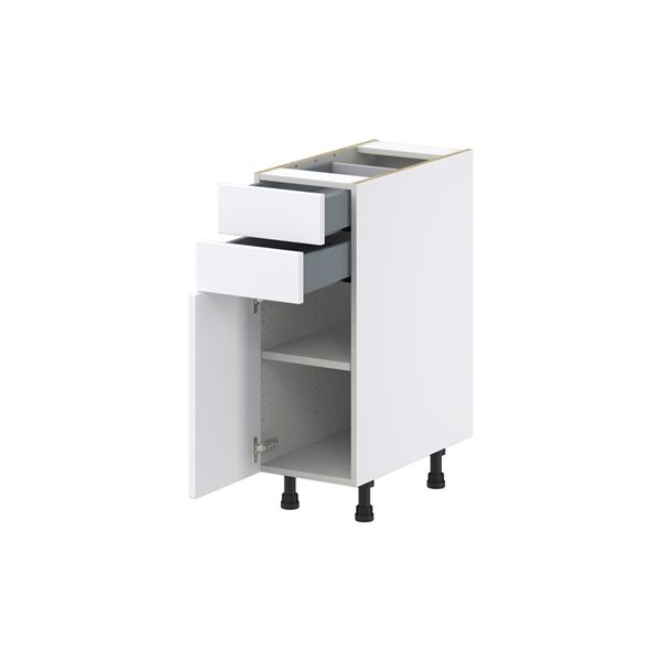 Hugo&Borg Lasalle 12 x 34.5 x 24.88-in Glacier White Door and Drawer Base Semi-Custom Cabinet