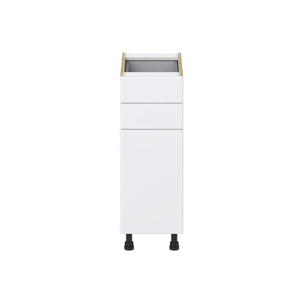 Hugo&Borg Lasalle 12 x 34.5 x 24.88-in Glacier White Door and Drawer Base Semi-Custom Cabinet