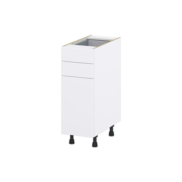 Hugo&Borg Lasalle 12 x 34.5 x 24.88-in Glacier White Door and Drawer Base Semi-Custom Cabinet