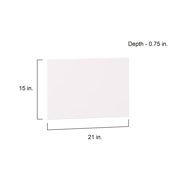 Hugo&Borg Lasalle 21 x 15 x 0.75-in Cabinet Drawer Front - White