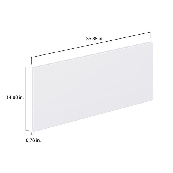 Hugo&Borg Lasalle 35.88 x 14.88 x 0.75-in Cabinet Drawer Front - White