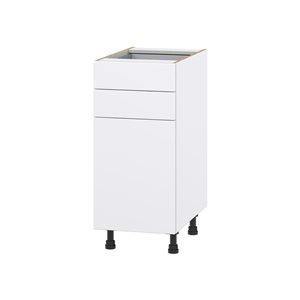 Hugo&Borg Lasalle 15 x 34.5 x 24.88-in Glacier White Door and Drawer Base Semi-Custom Cabinet