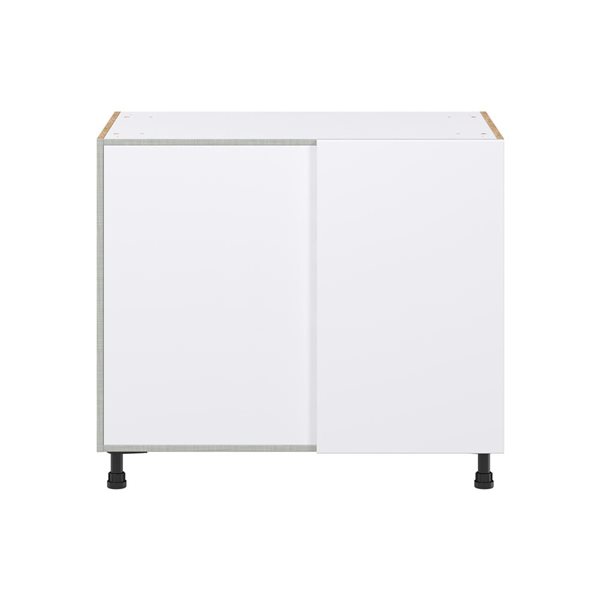 Hugo&Borg Lasalle 39 x 34.5 x 24.88-in Glacier White Blind Corner Base Semi-Custom Cabinet