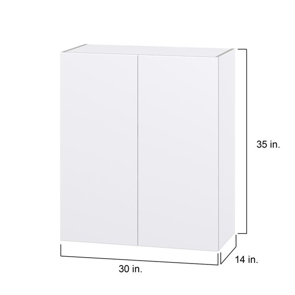 Hugo&Borg Lasalle 30 x 35 x 14.88-in Glacier White Door Wall Semi-Custom Cabinet