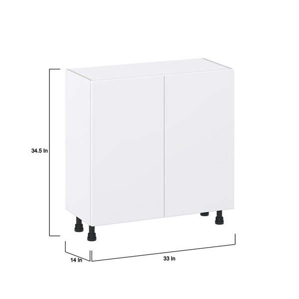 Hugo&Borg Lasalle 33 x 34.5 x 14.88-in Glacier White Door Base Semi-Custom Cabinet