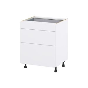 Hugo&Borg Lasalle 27 x 34.5 x 24.88-in Glacier White Drawer Base Semi-Custom Cabinet