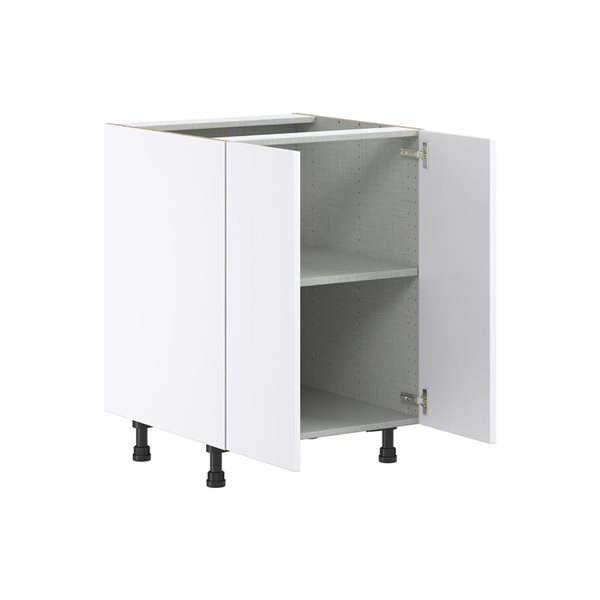 Hugo&Borg Lasalle 24 x 34.5 x 24.88-in Glacier White Door Base Semi-Custom Cabinet