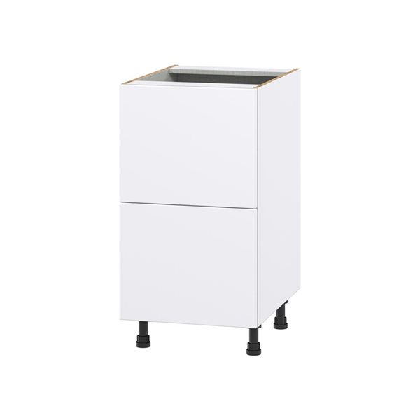 Hugo&Borg Lasalle 18 x 34.5 x 24.88-in Glacier White Drawer Base Semi-Custom Cabinet