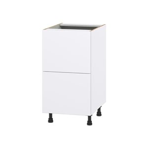 Hugo&Borg Lasalle 18 x 34.5 x 24.88-in Glacier White Drawer Base Semi-Custom Cabinet